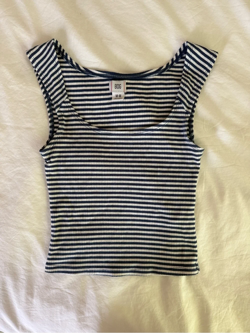 Urban Outfitters BDG Blue & White Striped Square-Neck Tank - Picture 3 of 4